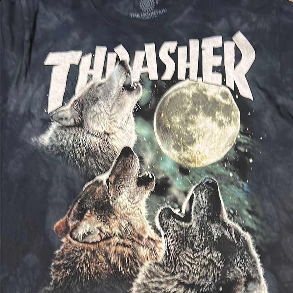 Thrasher x The Mountain Wolf Tee - Black